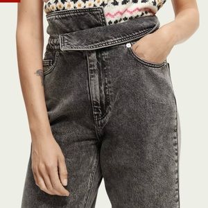 Scotch & Soda “The Tide” Balloon Fit, Gray/Black Jeans, 27/32